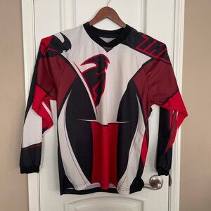 Motocross Jersey Long Sleeve Thor Phase Sporty Size Small Women’s Red Blk White